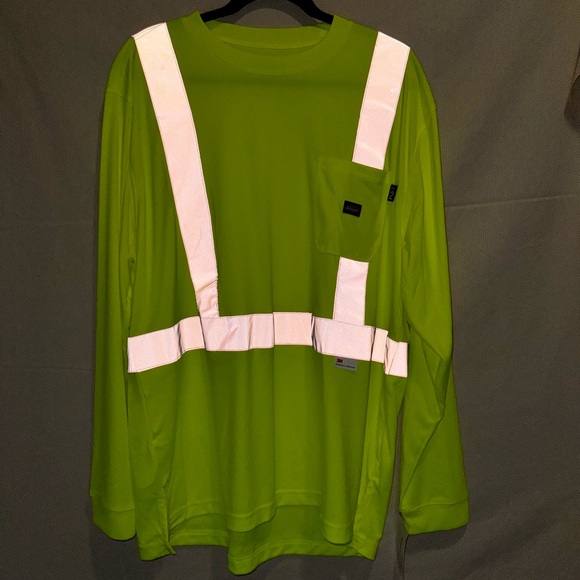 NWT Dickies Neon Reflective Long Sleeve Shirt - Picture 3 of 8